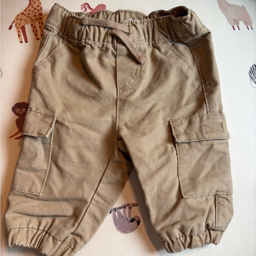 Kids Tan Cargo Pants
